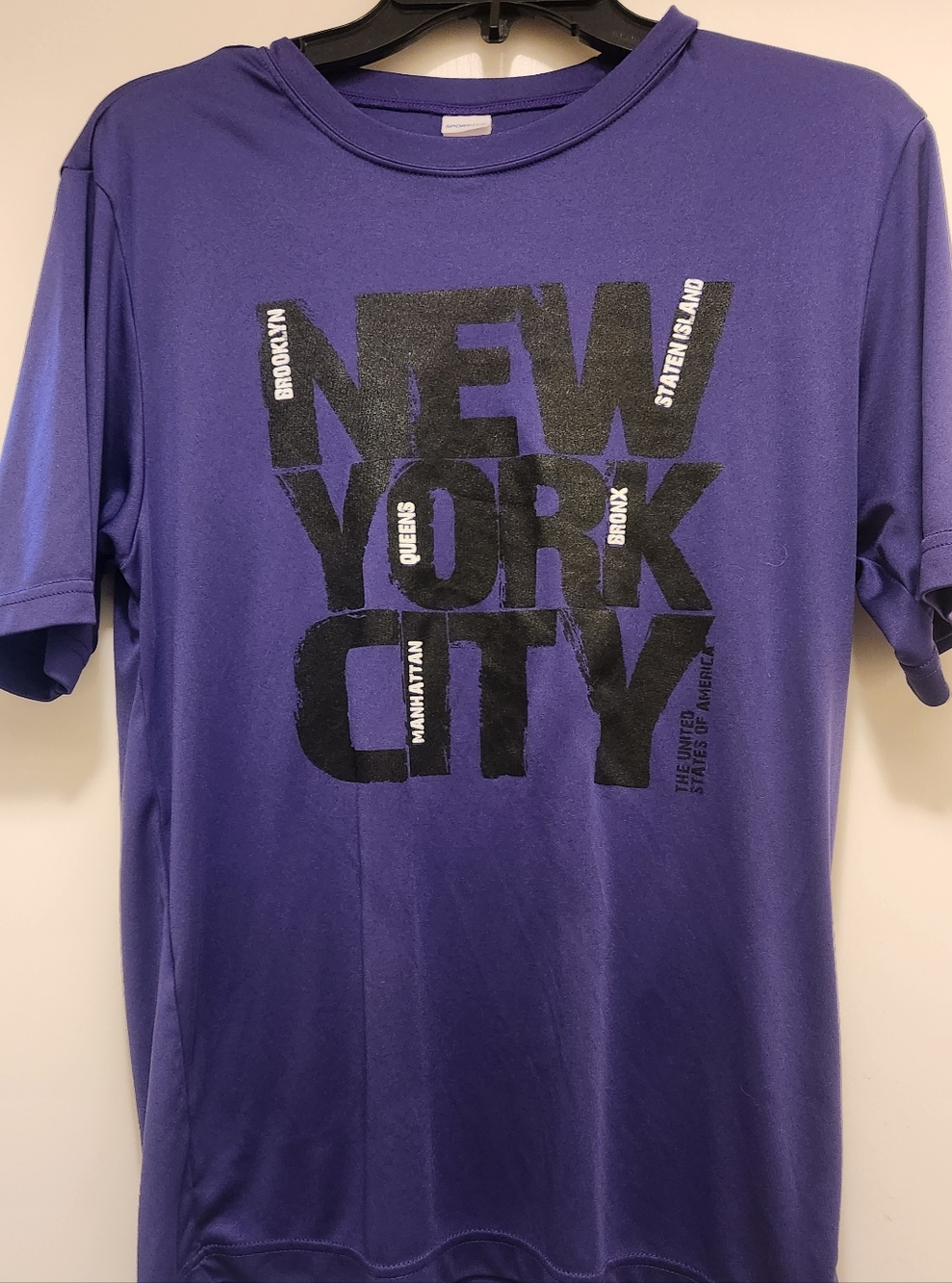 Sport-Tek Purple New York City Neighborhood Graphic Short Sleeve Tee